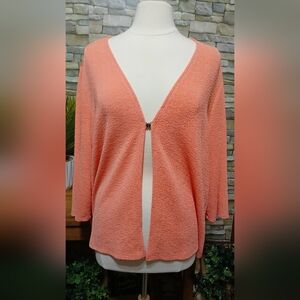 Womens Plus Size Coral Cardigan Sweater Cottagecore